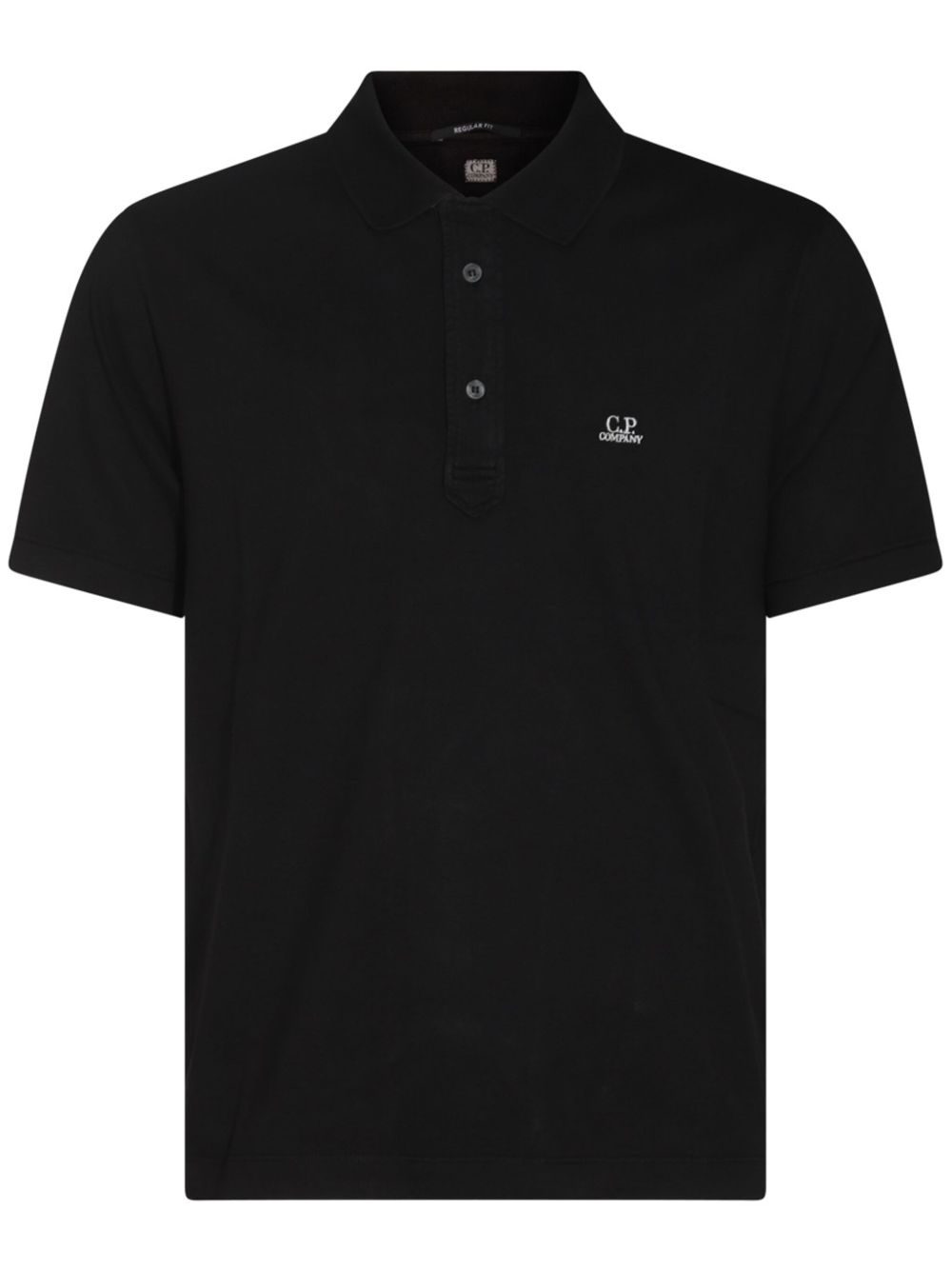 C.P. Company logo刺绣polo衫 - 黑色