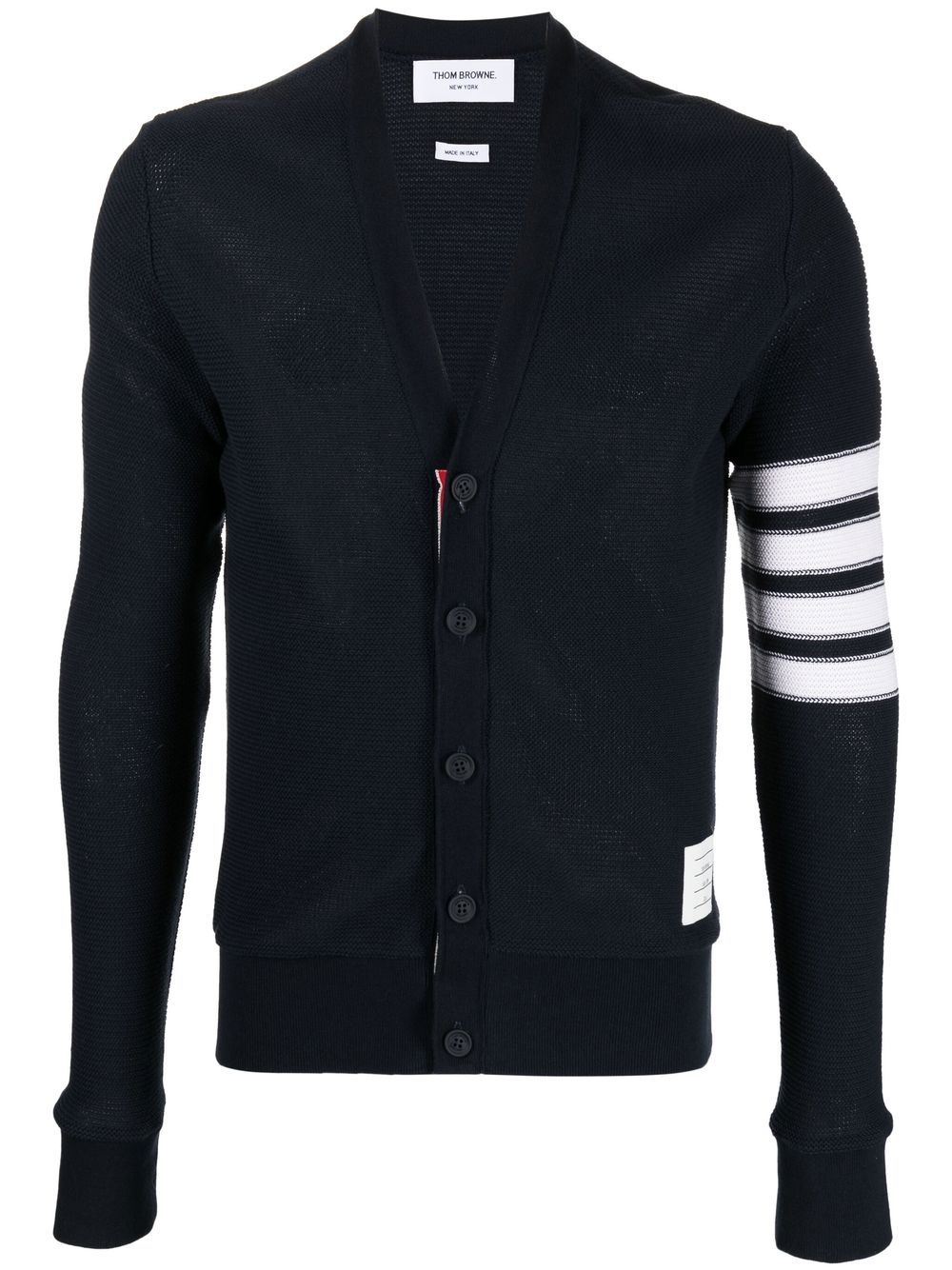 Thom Browne 4-Bar 条纹开衫 - 蓝色