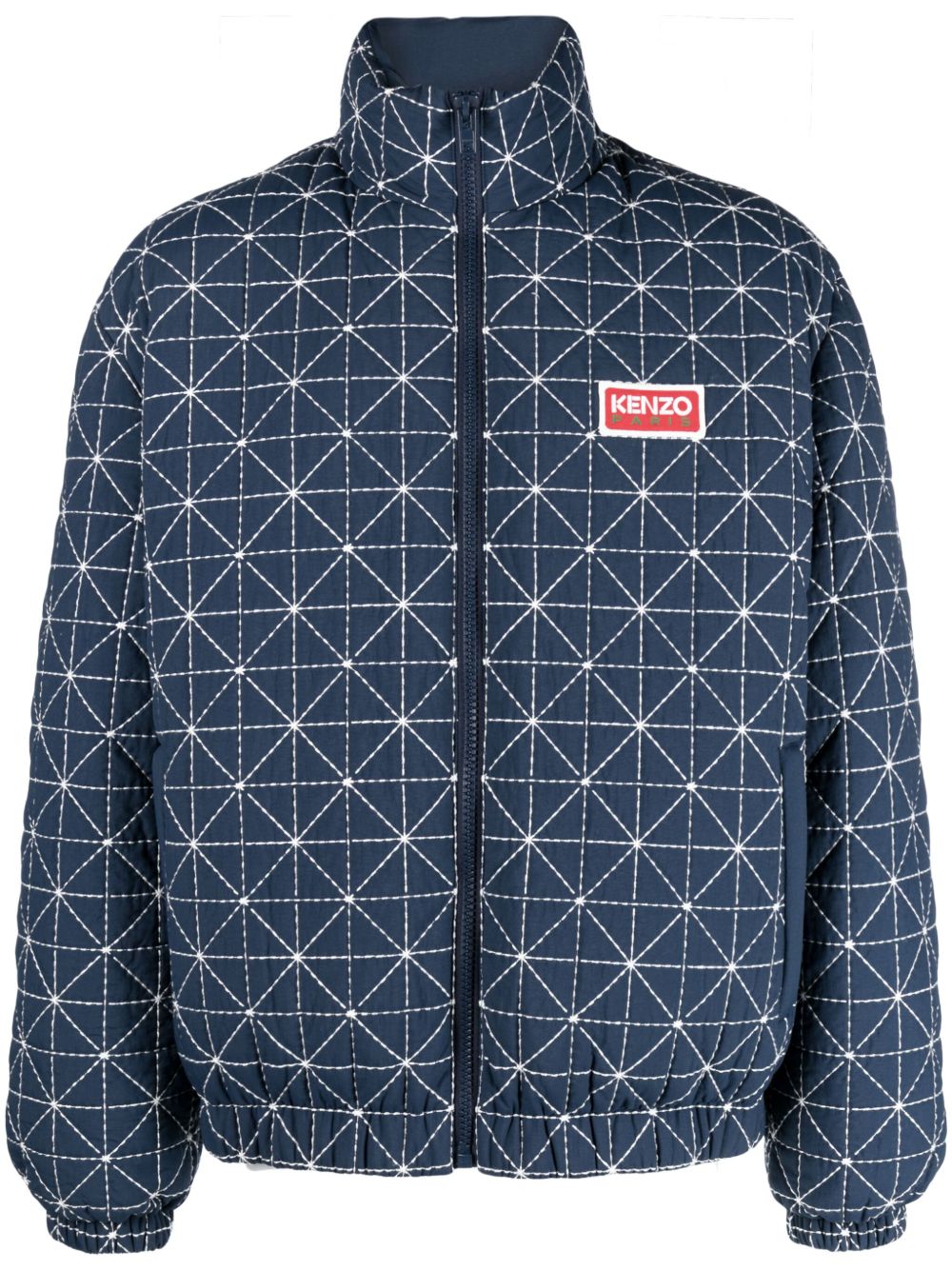 Kenzo Sashiko 缝线蓬松夹克 - 蓝色