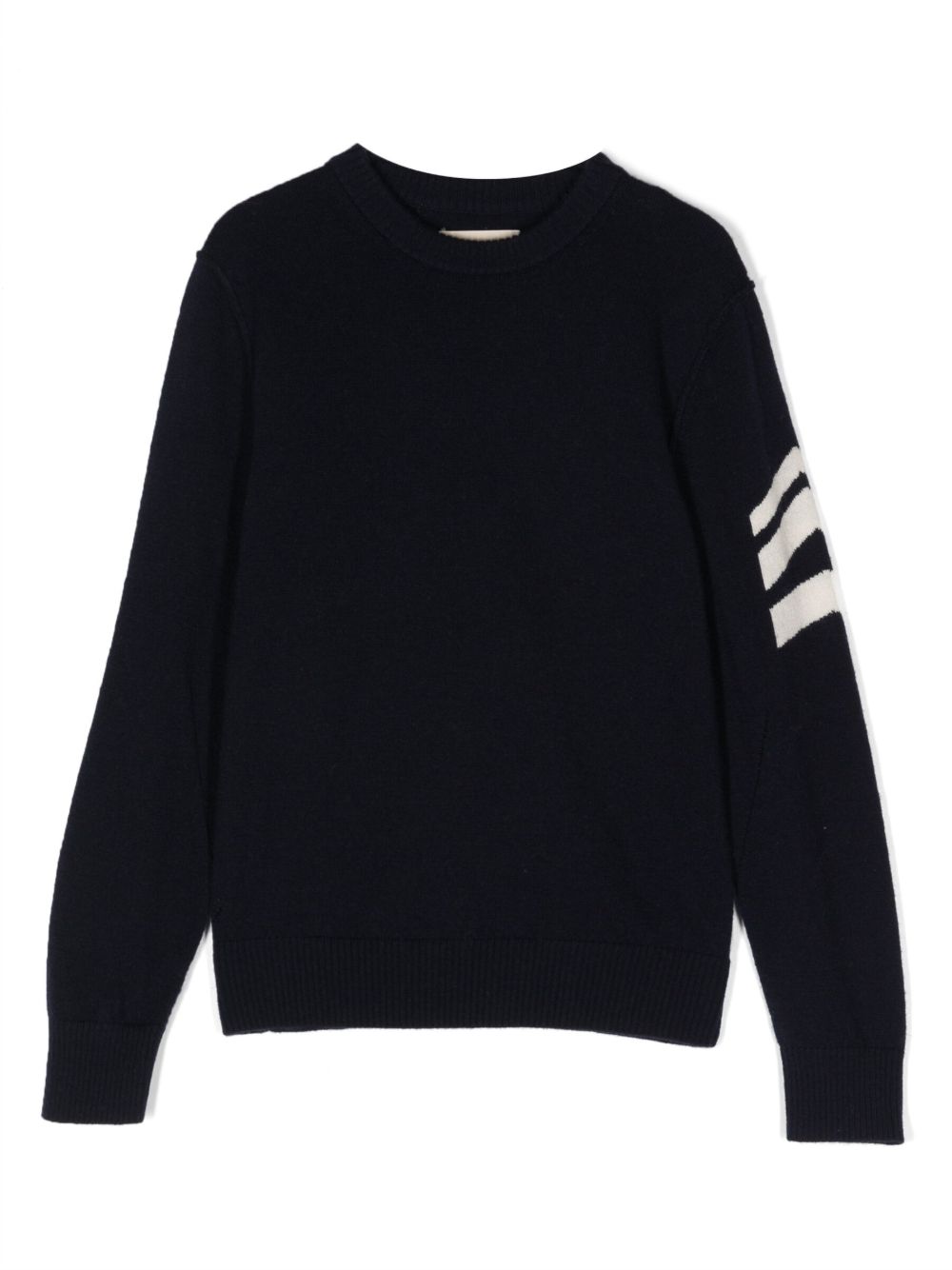 Zadig & Voltaire Kids 条纹细节密织毛衣 - 蓝色