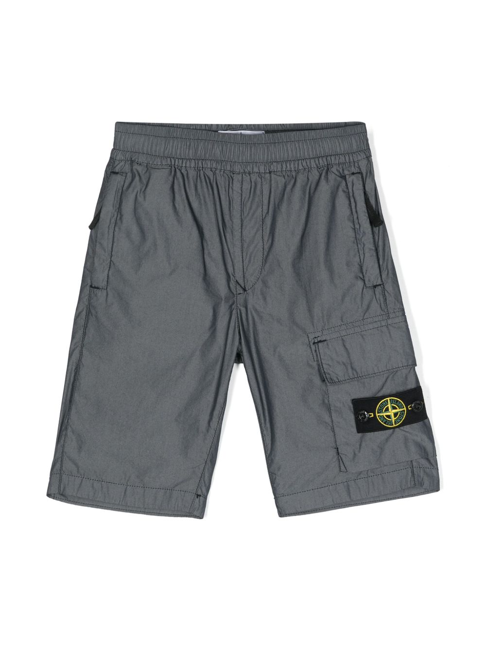 Stone Island Junior 罗盘工装短裤 - 灰色