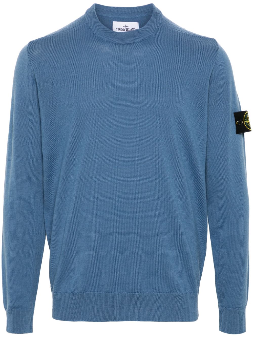 Stone Island 罗盘徽章针织毛衣 - 蓝色
