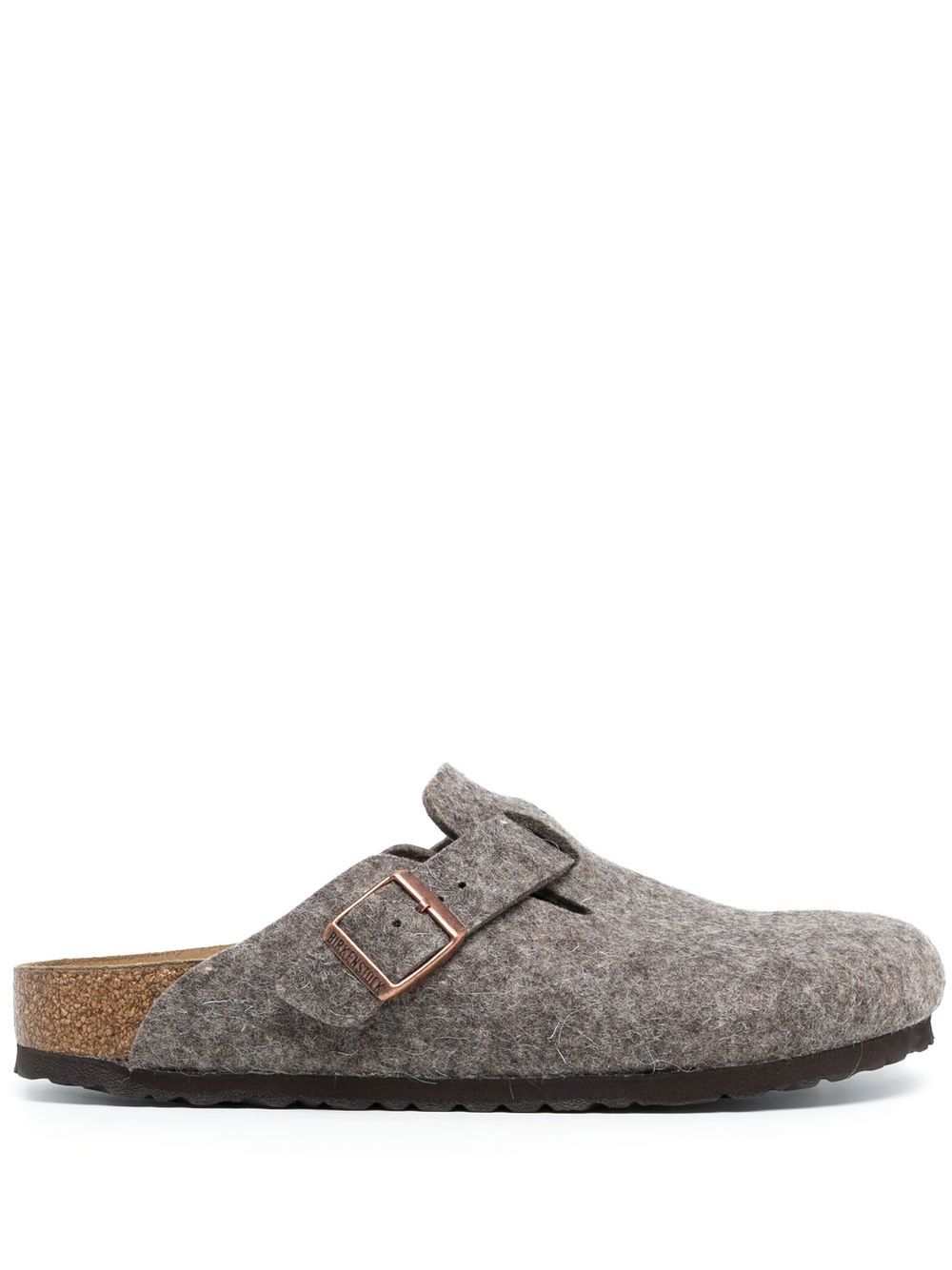 Birkenstock Boston 毛毡穆勒鞋 - 褐色