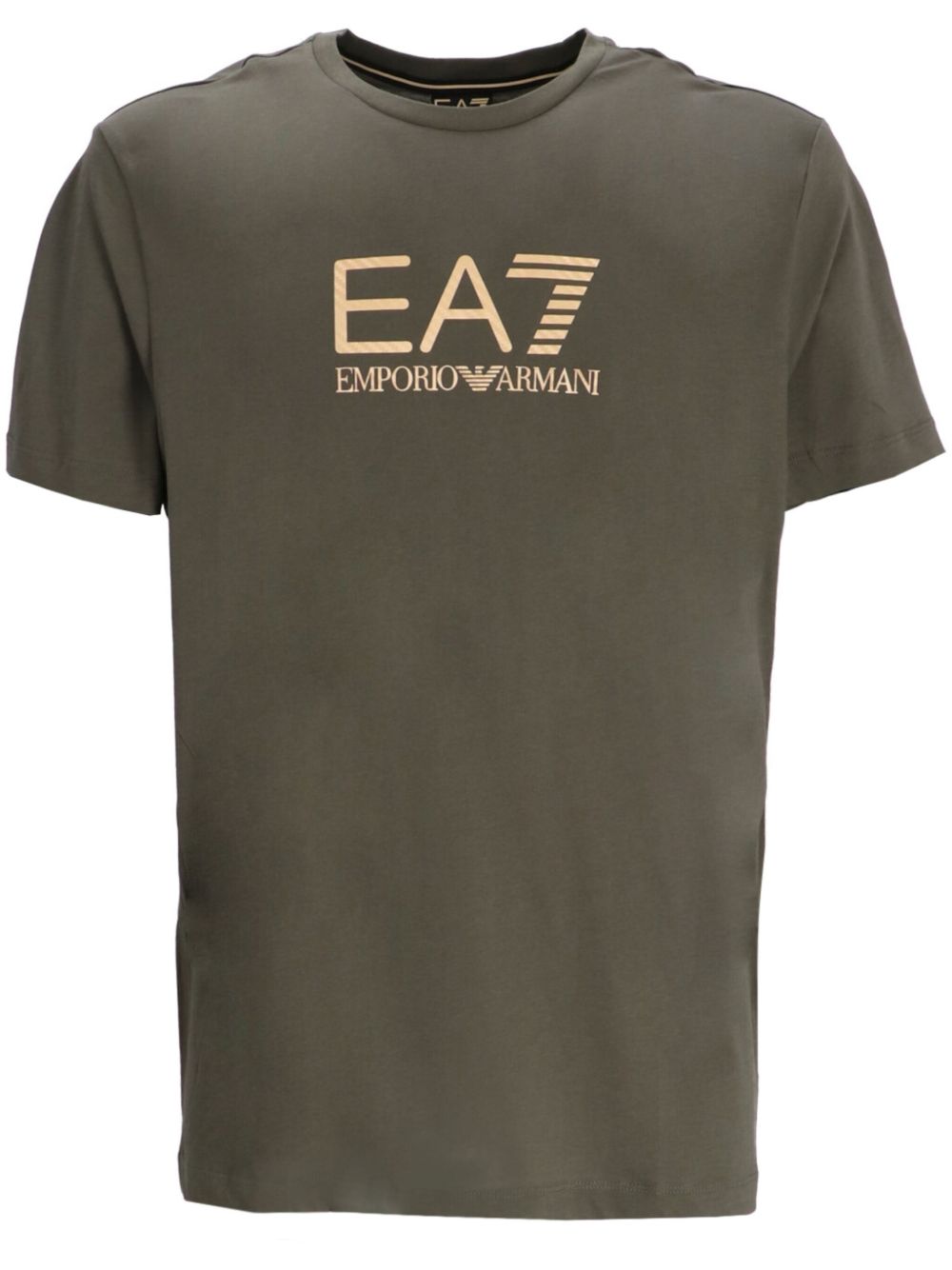 Ea7 Emporio Armani logo印花T恤 - 绿色