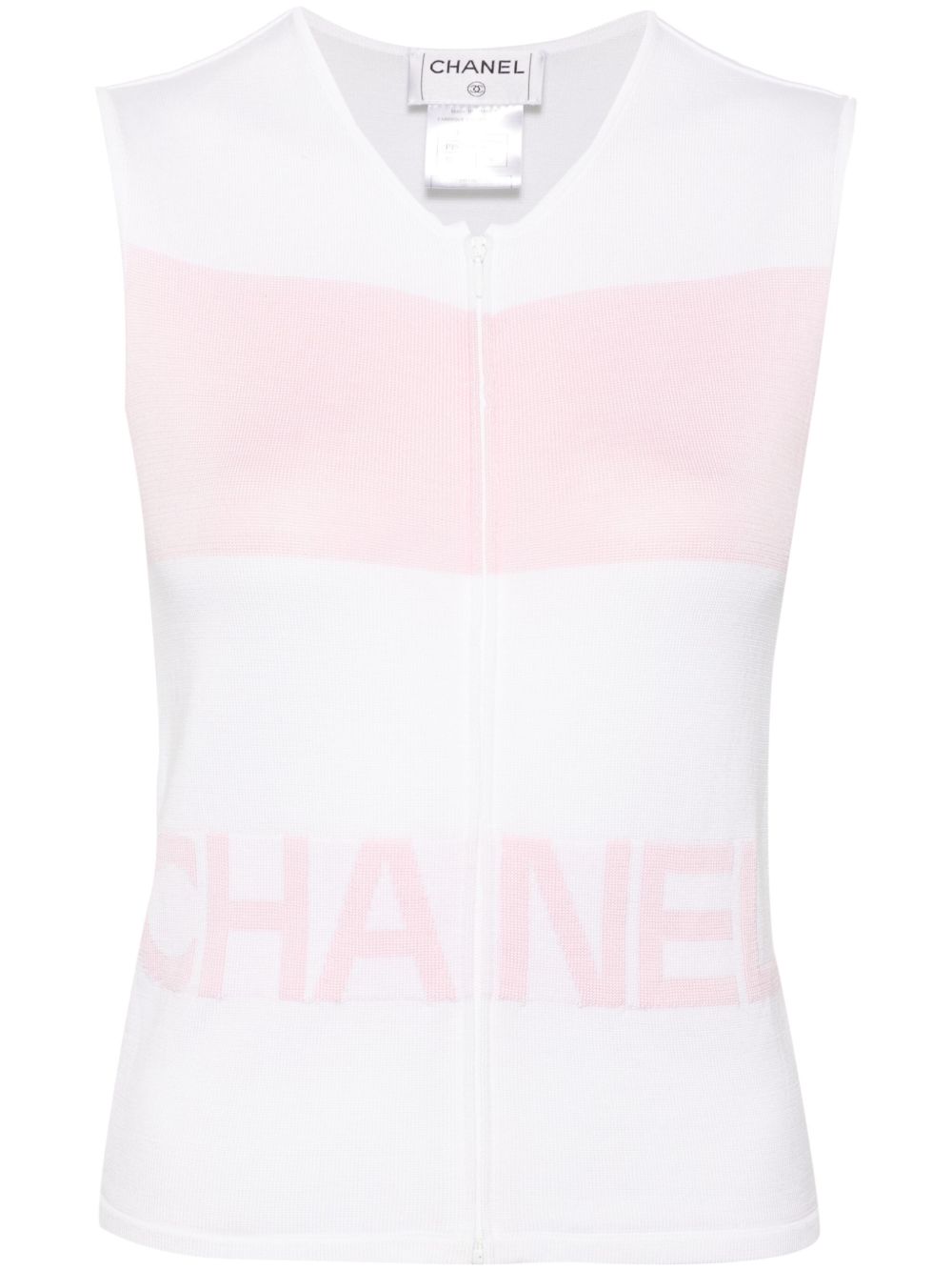 CHANEL Pre-Owned 拉链棉马甲（2000年典藏款） - 粉色