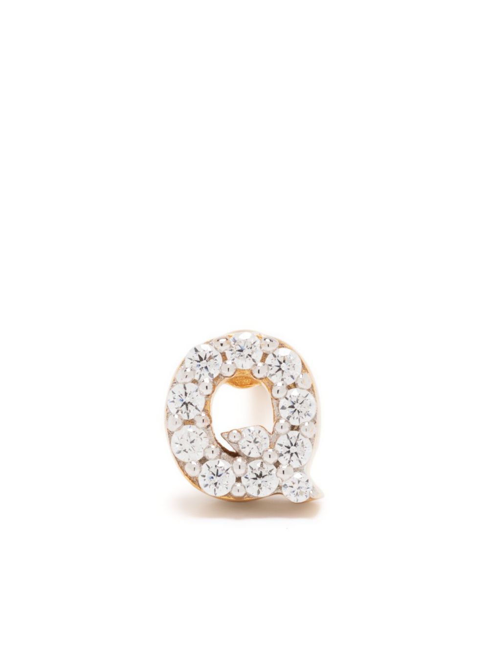 Missoma Pave Initial 耳钉 - 金色