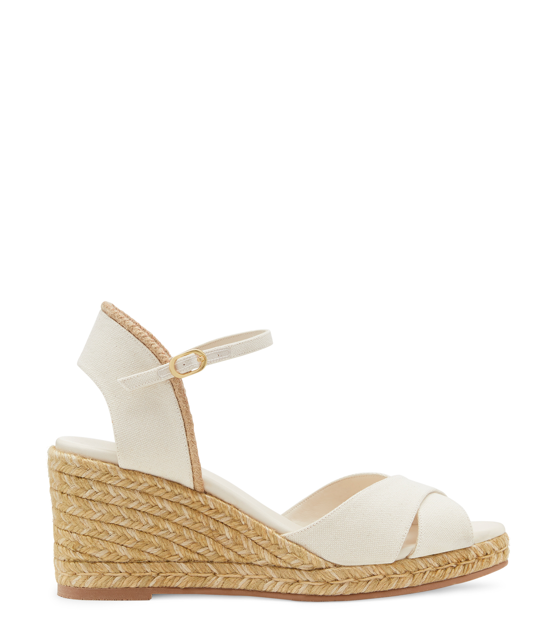 Stuart Weitzman Mirela Ii Espadrille Wedge - Woman Wedges Ivory 37