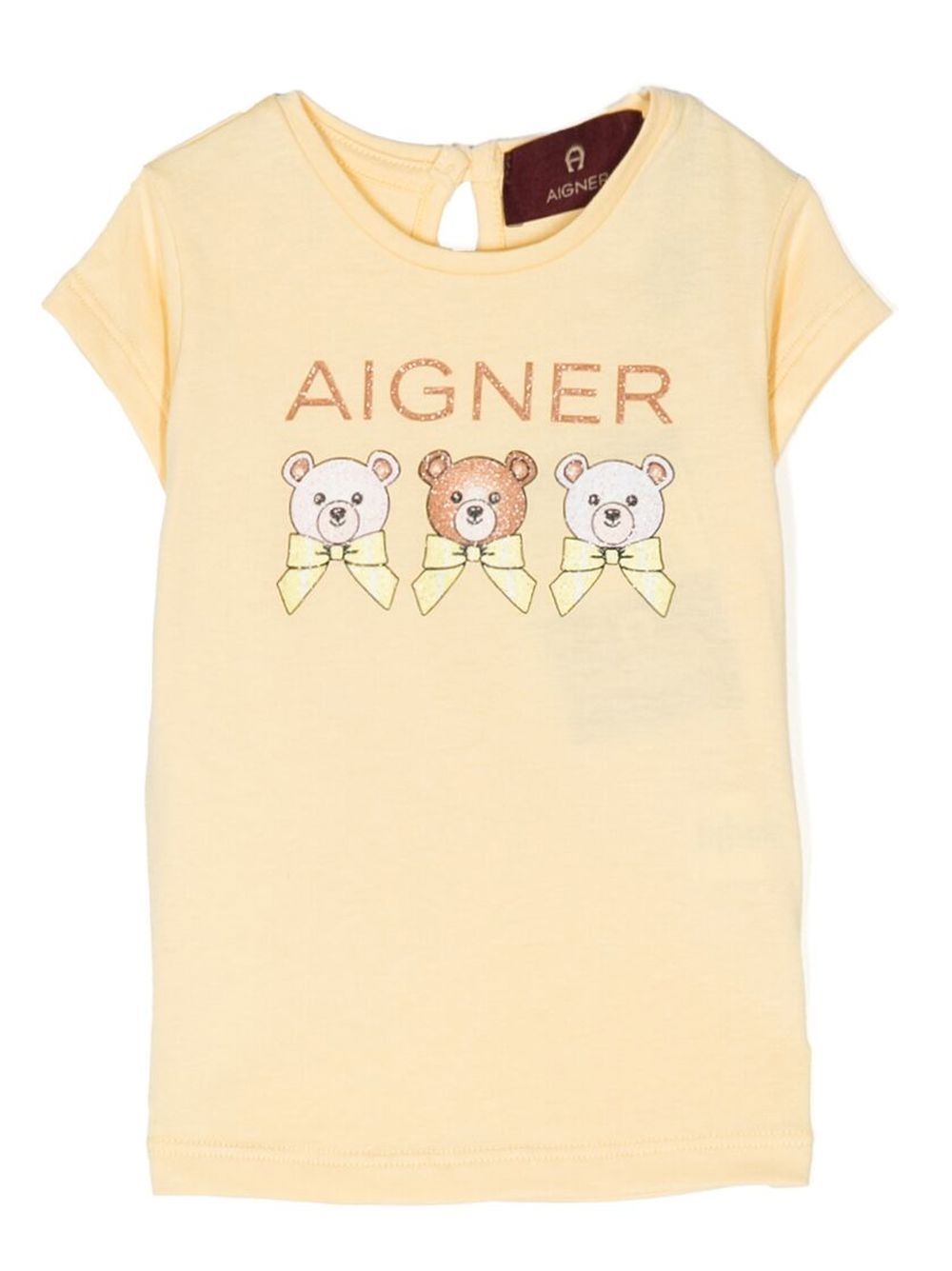 Aigner Kids logo印花短袖T恤 - 白色