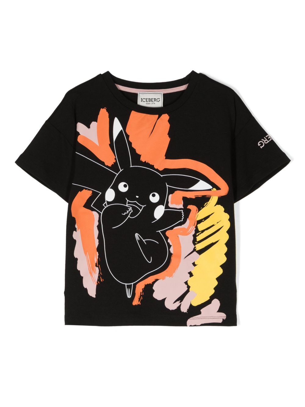 Iceberg Kids x Pokémon Pikachu 印花T恤 - 黑色