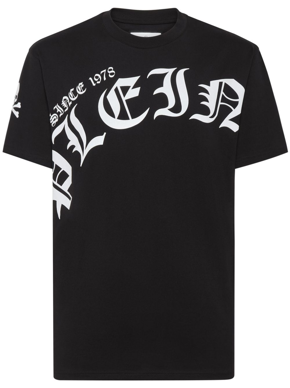 Philipp Plein logo印花圆领T恤 - 黑色