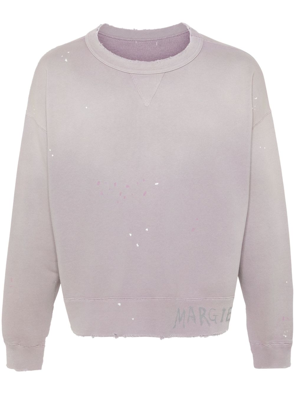 Maison Margiela Handwritten 棉套头衫 - 紫色