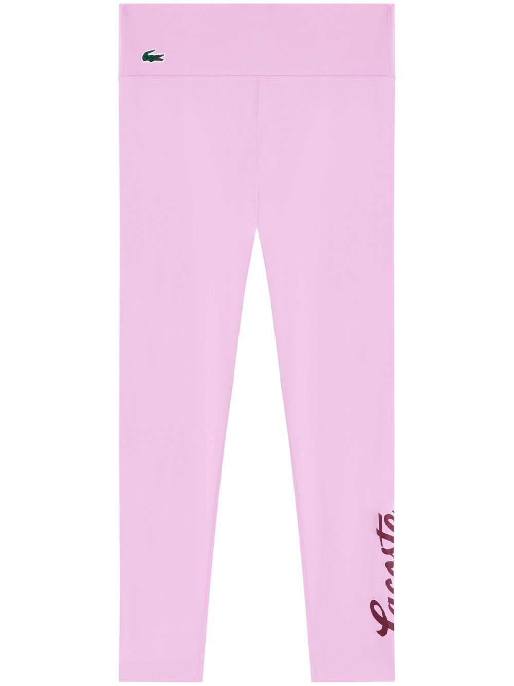 Lacoste Ultra-Dry Stretch Sport logo印花打底裤 - 粉色
