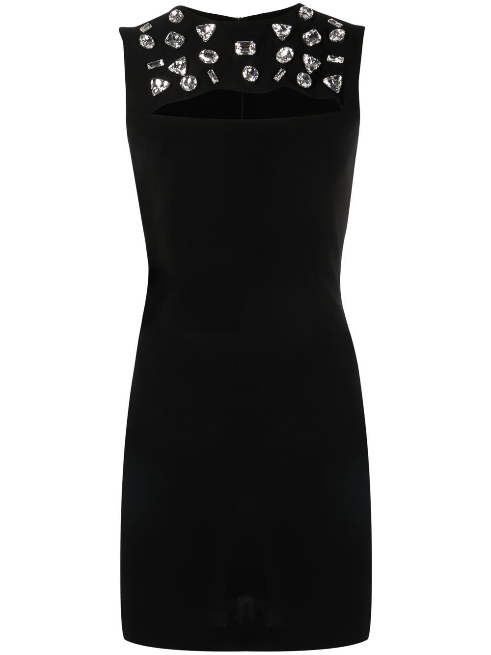 DSQUARED2 D2次方 晶饰无袖连衣裙 - 黑色