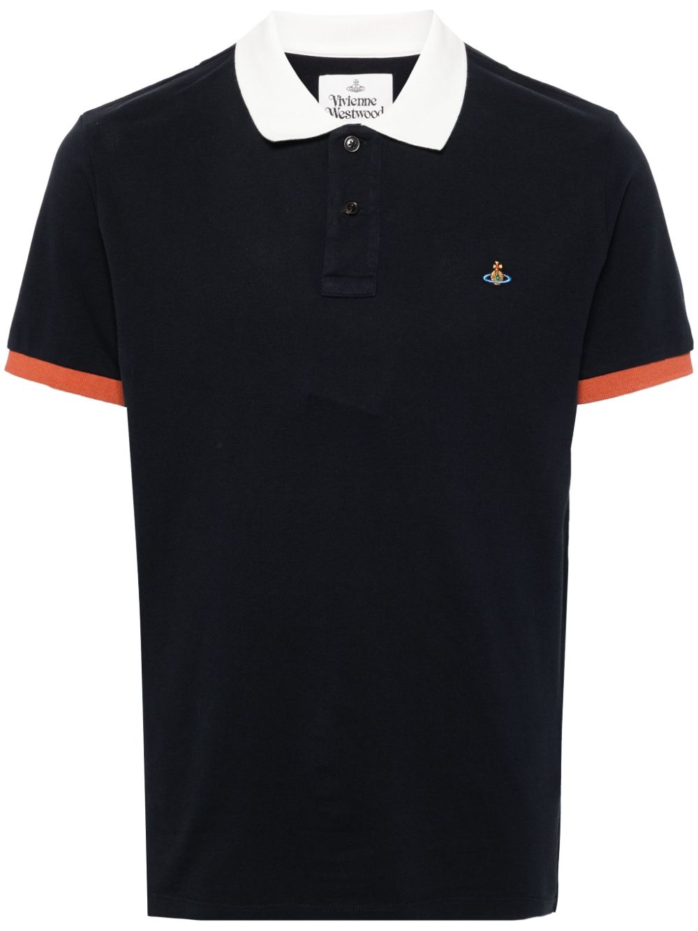 Vivienne Westwood 土星刺绣polo衫 - 蓝色