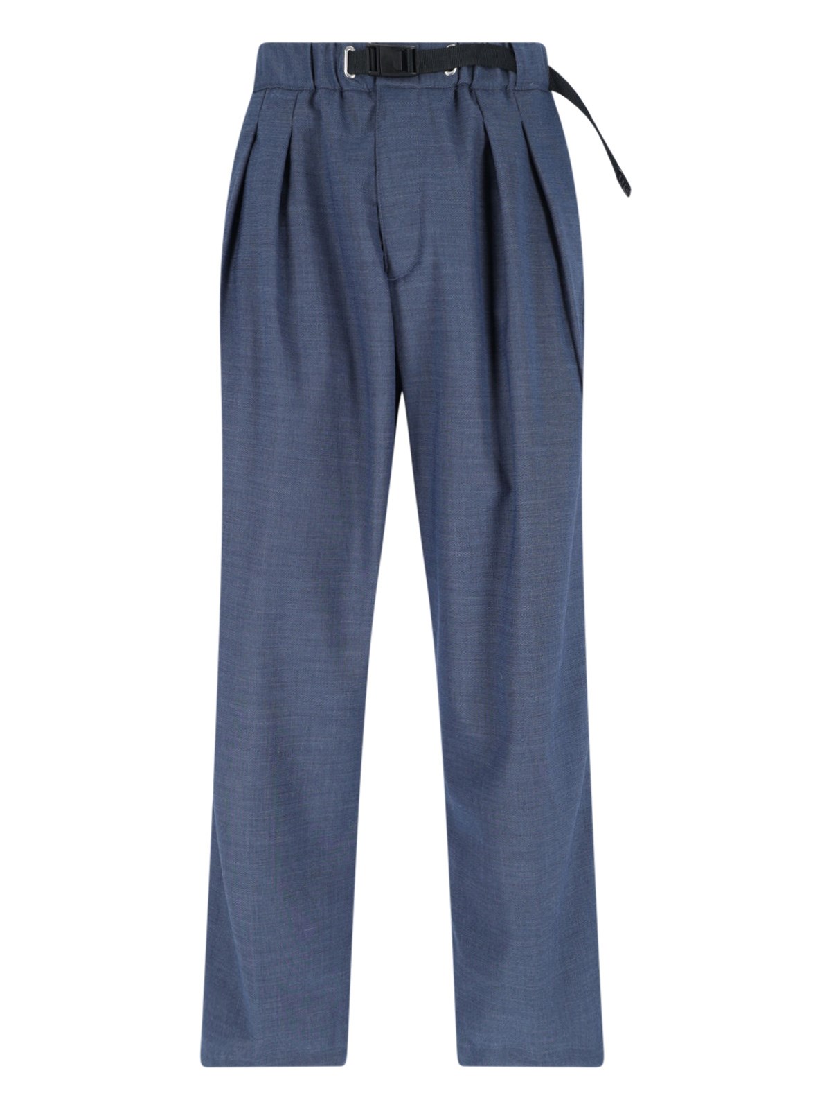 White Sand Straight Pants With Belt