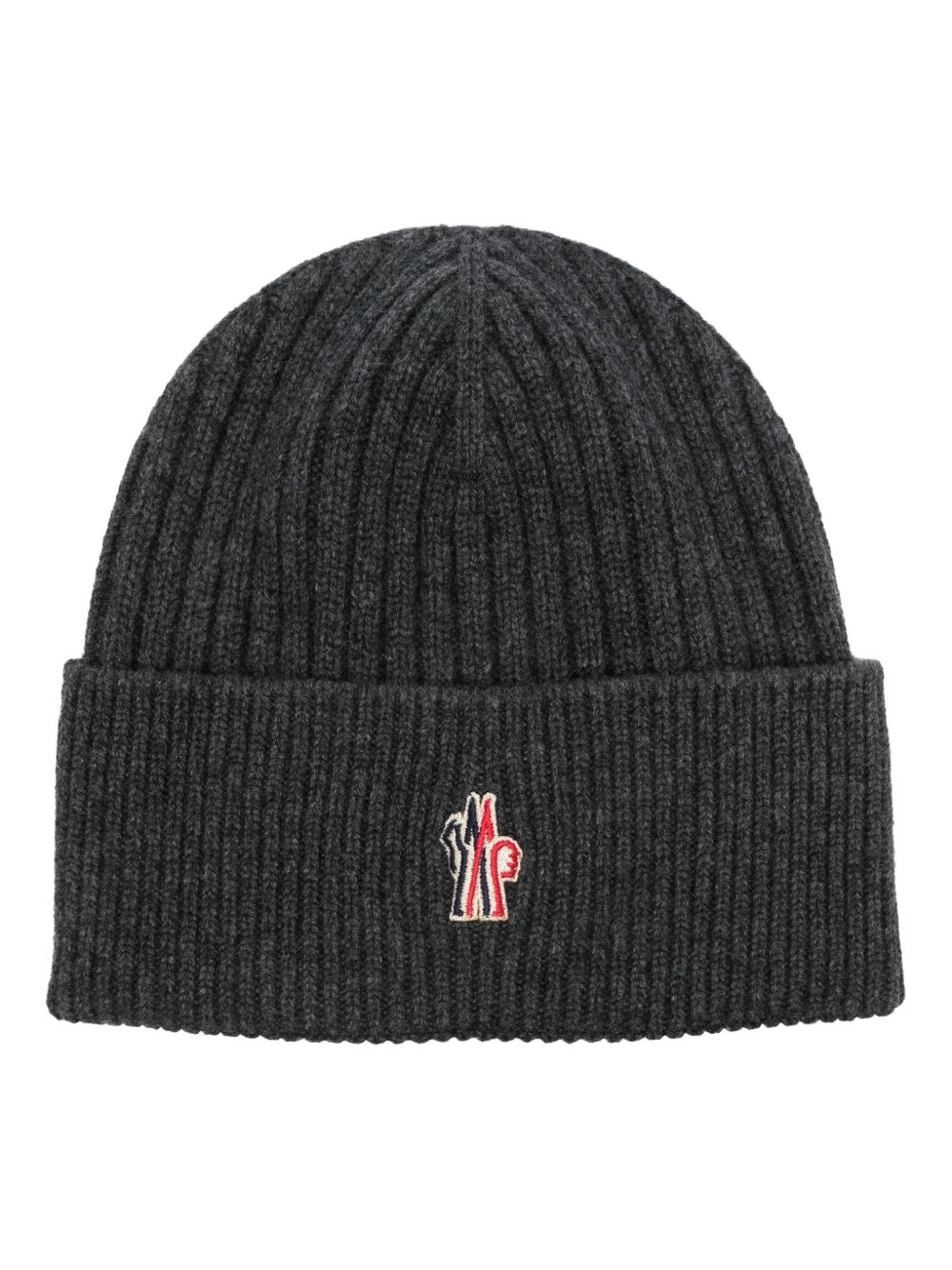 Moncler Grenoble 罗纹针织套头帽 - 灰色