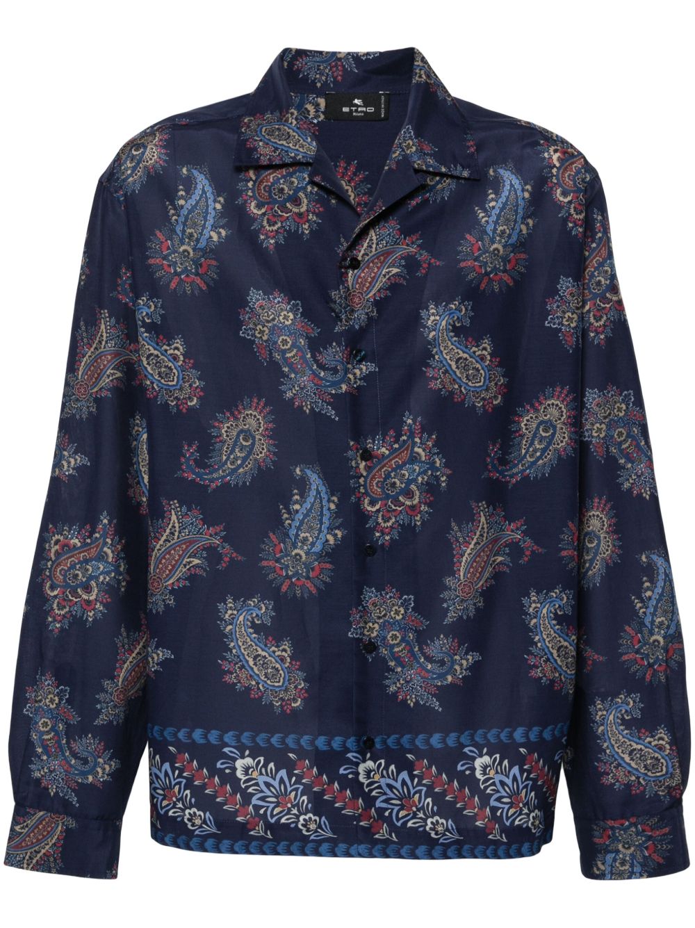 ETRO 佩斯理印花衬衫 - 蓝色