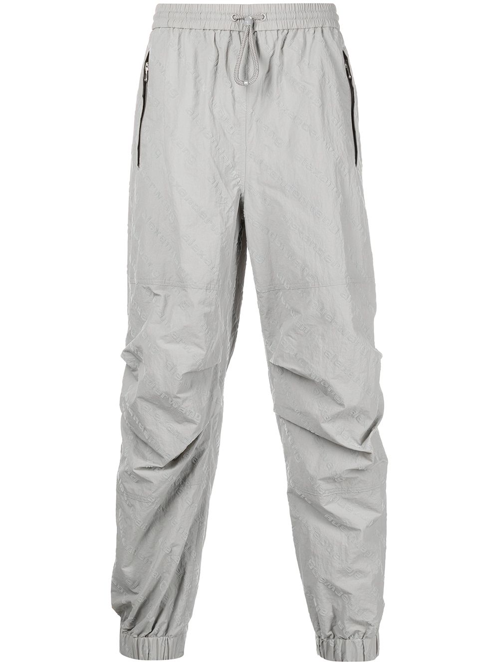 Alexander Wang flocked logo trousers - 灰色