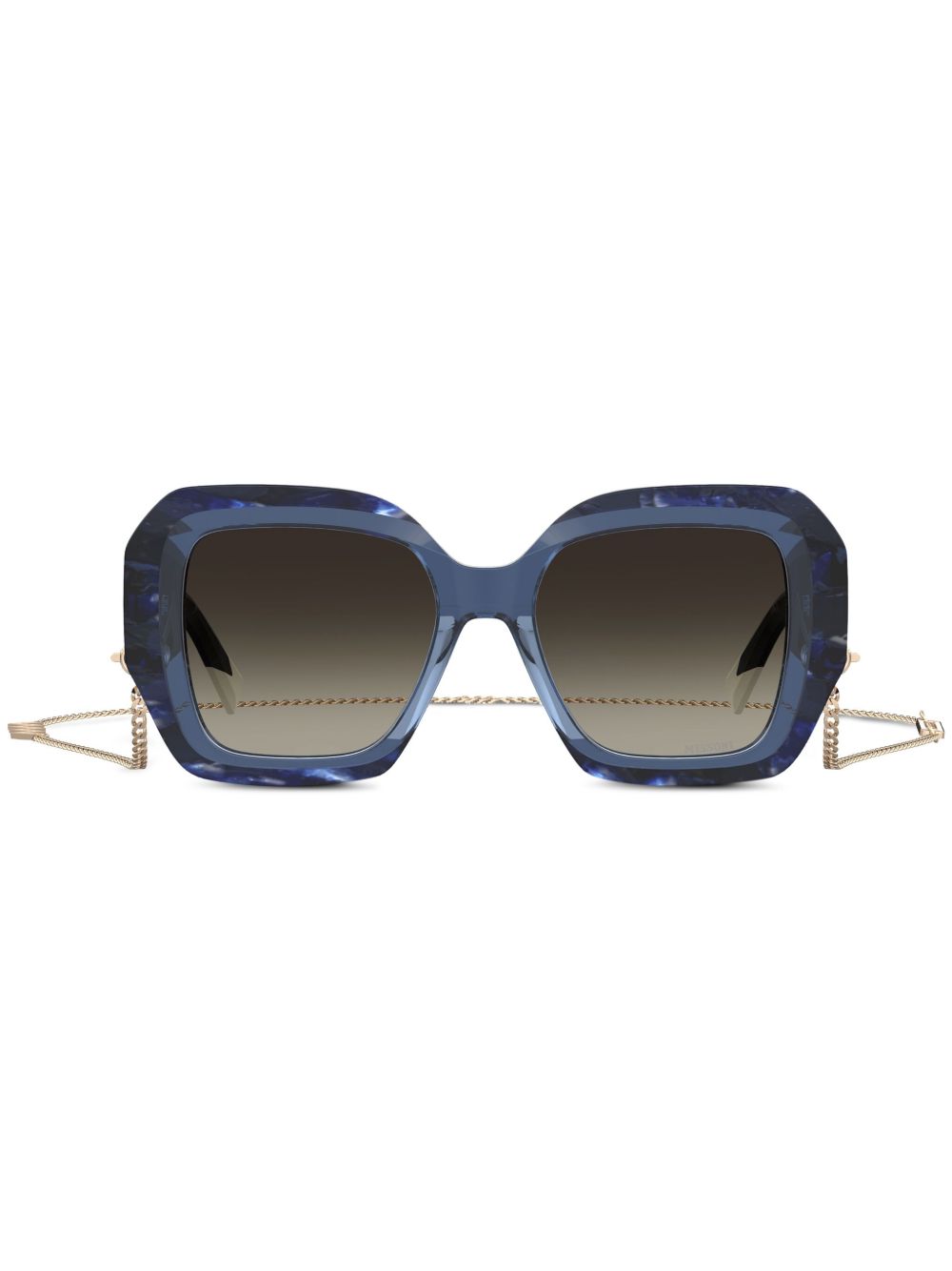 MISSONI EYEWEAR 搭链太阳眼镜 - 蓝色