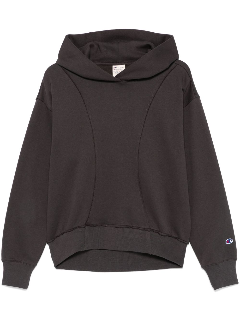 Champion logo刺绣连帽衫 - 黑色