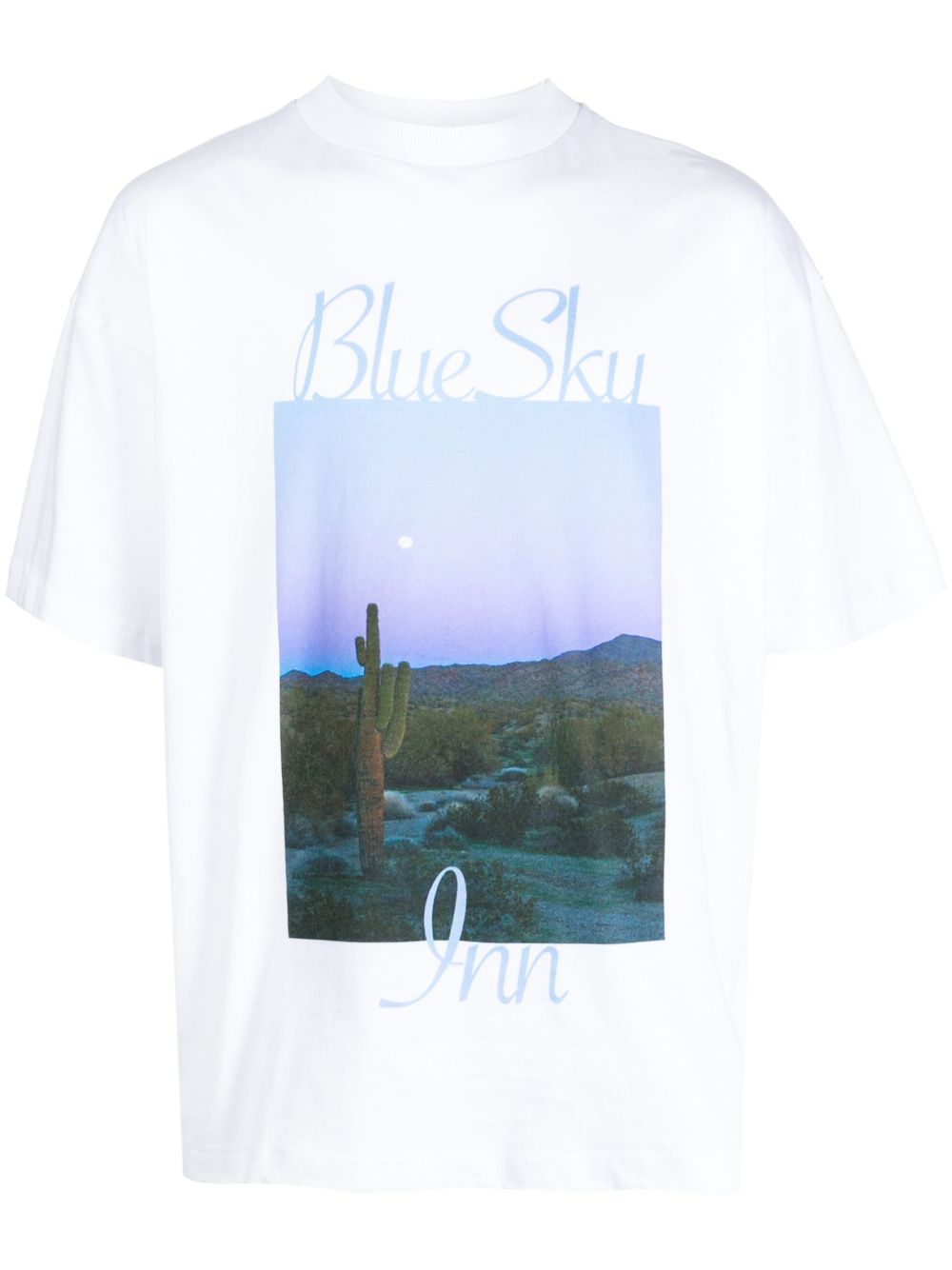 BLUE SKY INN 照片印花短袖T恤 - 白色