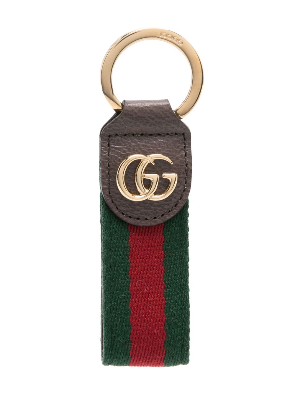 Gucci Ophidia Web 细节钥匙扣 - 褐色
