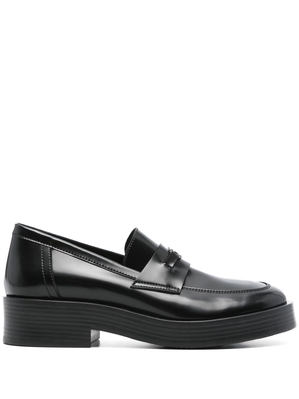 Casadei logo标牌乐福鞋 - 黑色