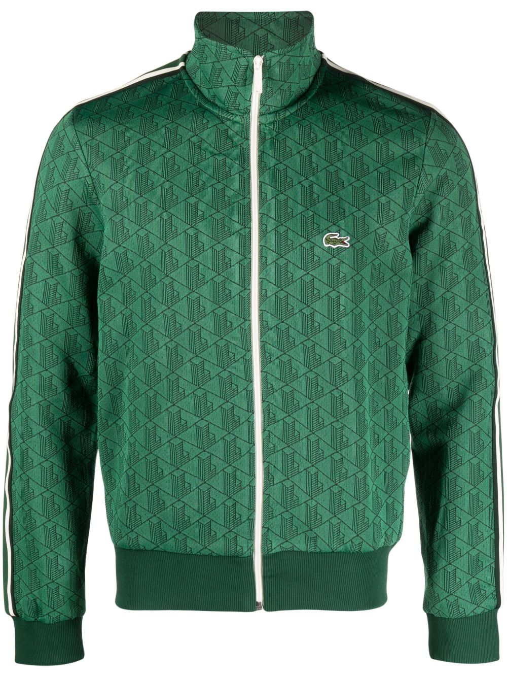 Lacoste Paris 经典logo提花运动夹克 - 绿色