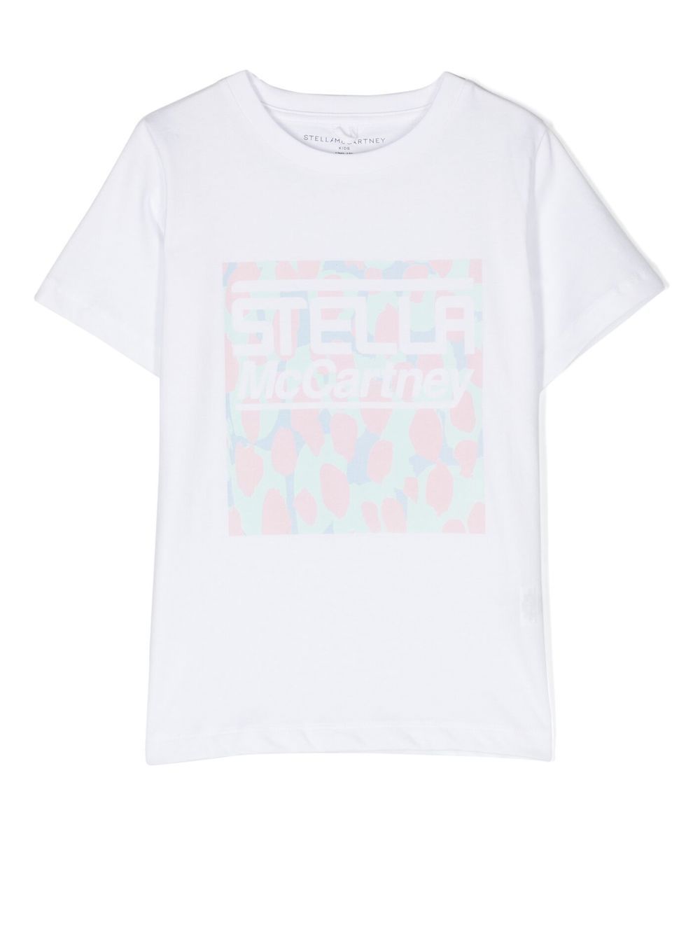 Stella McCartney Kids logo印花棉T恤 - 白色