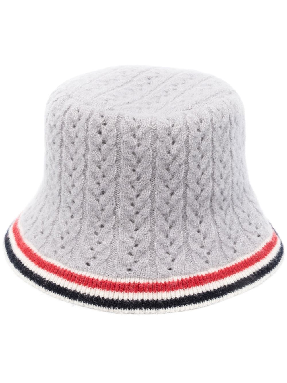 Thom Browne 粗链网眼编织渔夫帽 - 灰色