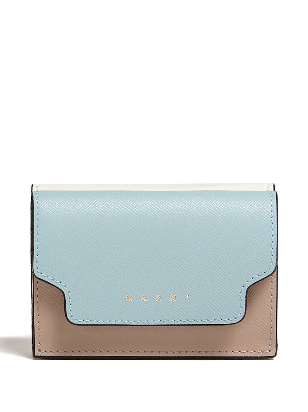 Marni logo字样折叠钱包 - 蓝色