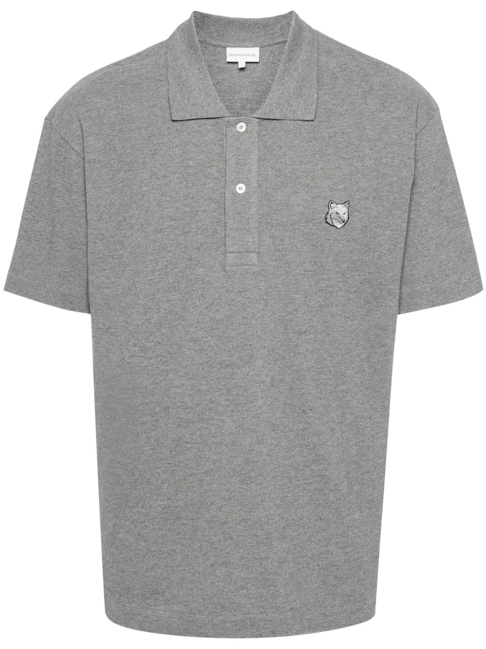 Maison Kitsuné 狐狸图案polo衫 - 灰色