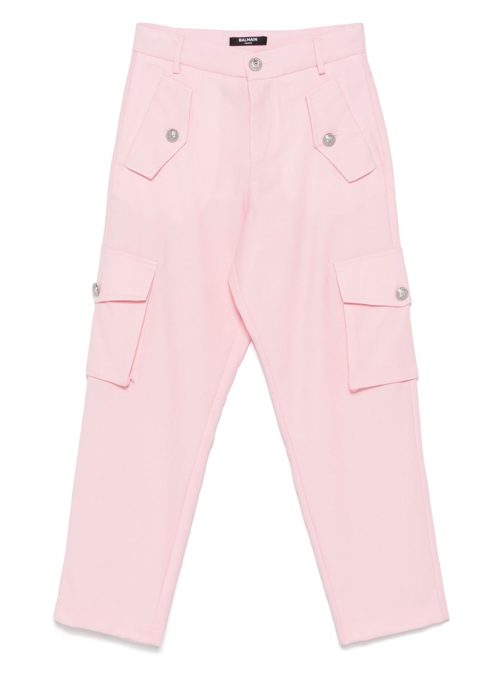 Balmain Kids 初剪羊毛工装裤 - 粉色