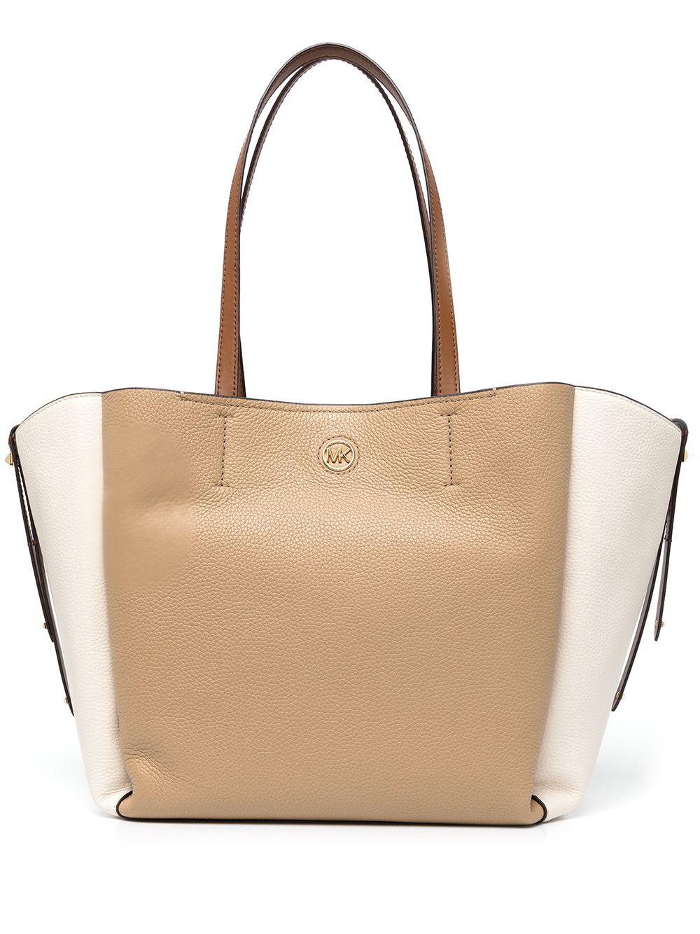 Michael Michael Kors 拼接logo标牌托特包 - 褐色
