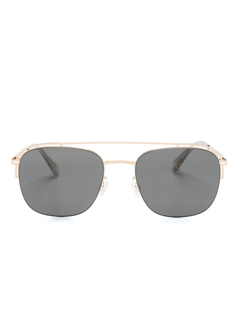 Mykita Nor 飞行员镜框太阳眼镜 - 金色