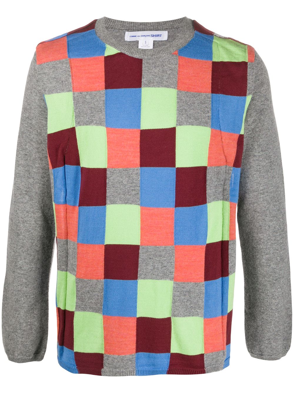 Comme Des Garçons Shirt 格纹毛衣 - 灰色