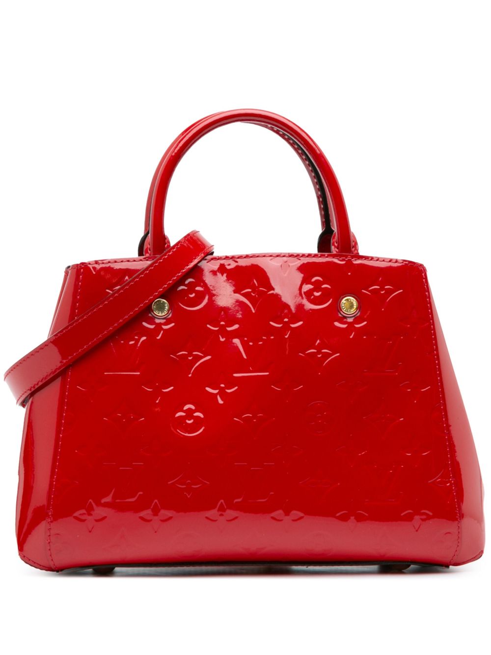 Louis Vuitton Pre-Owned Monogram Vernis Montaigne BB 斜挎包（2015年典藏款） - 红色