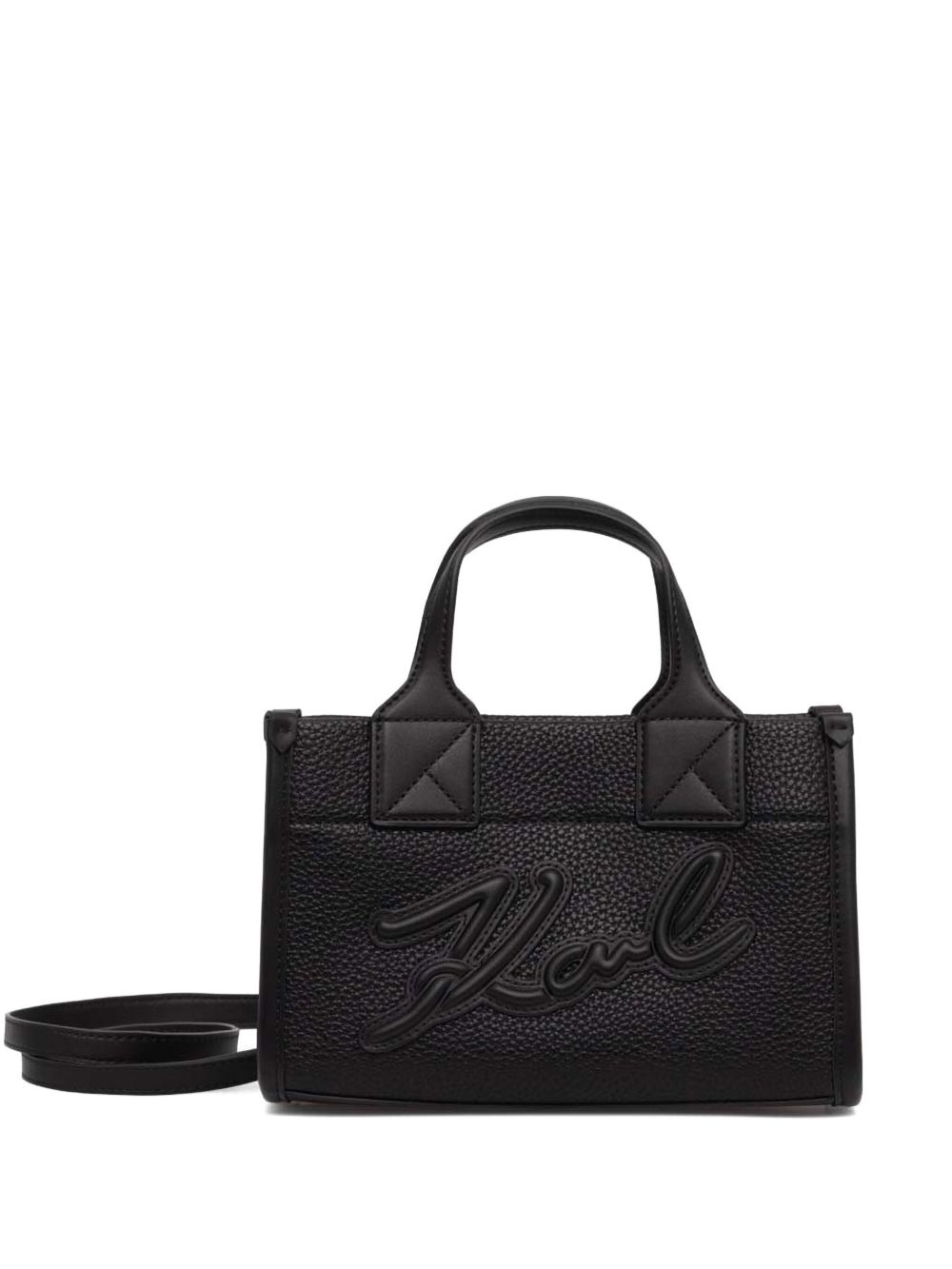 Karl Lagerfeld K/Skuare Grainy 手提包 - 黑色