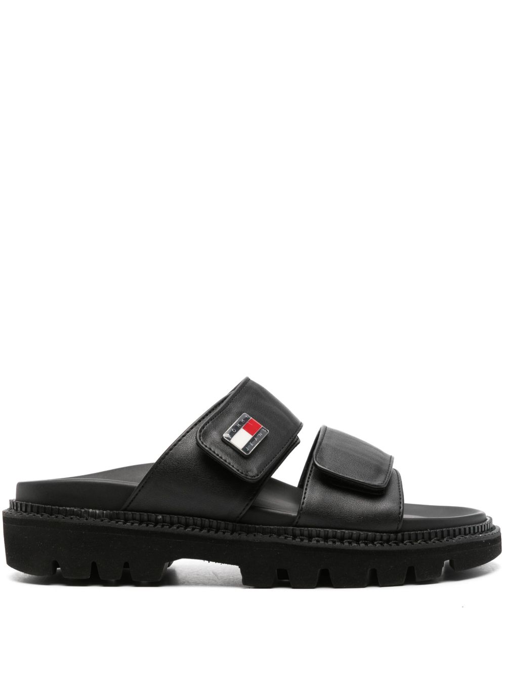 Tommy Jeans logo标牌填充凉鞋 - 黑色