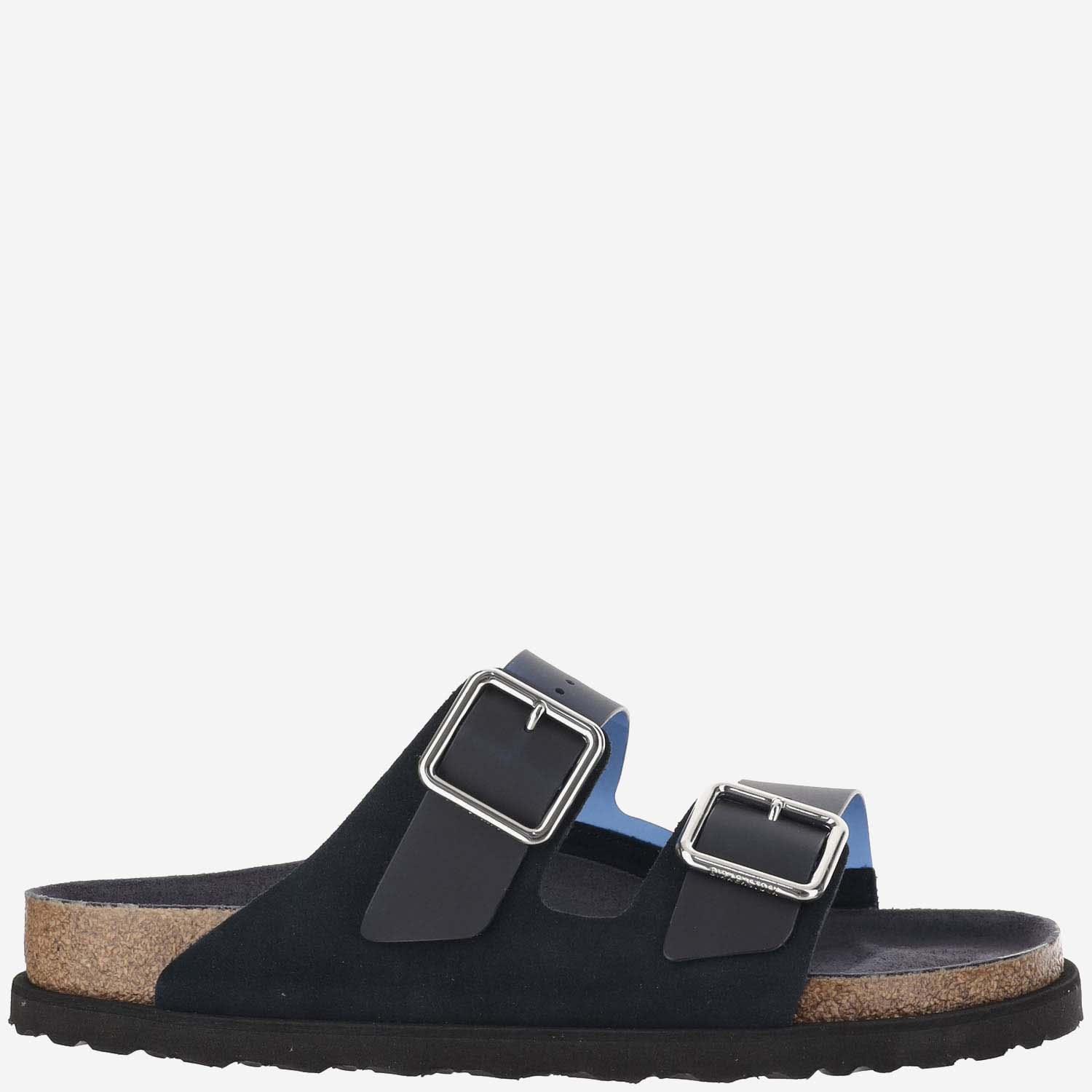 Birkenstock 1774 Navy Blue Suede And Pvc Eternal Sunshine Arizona Slippers