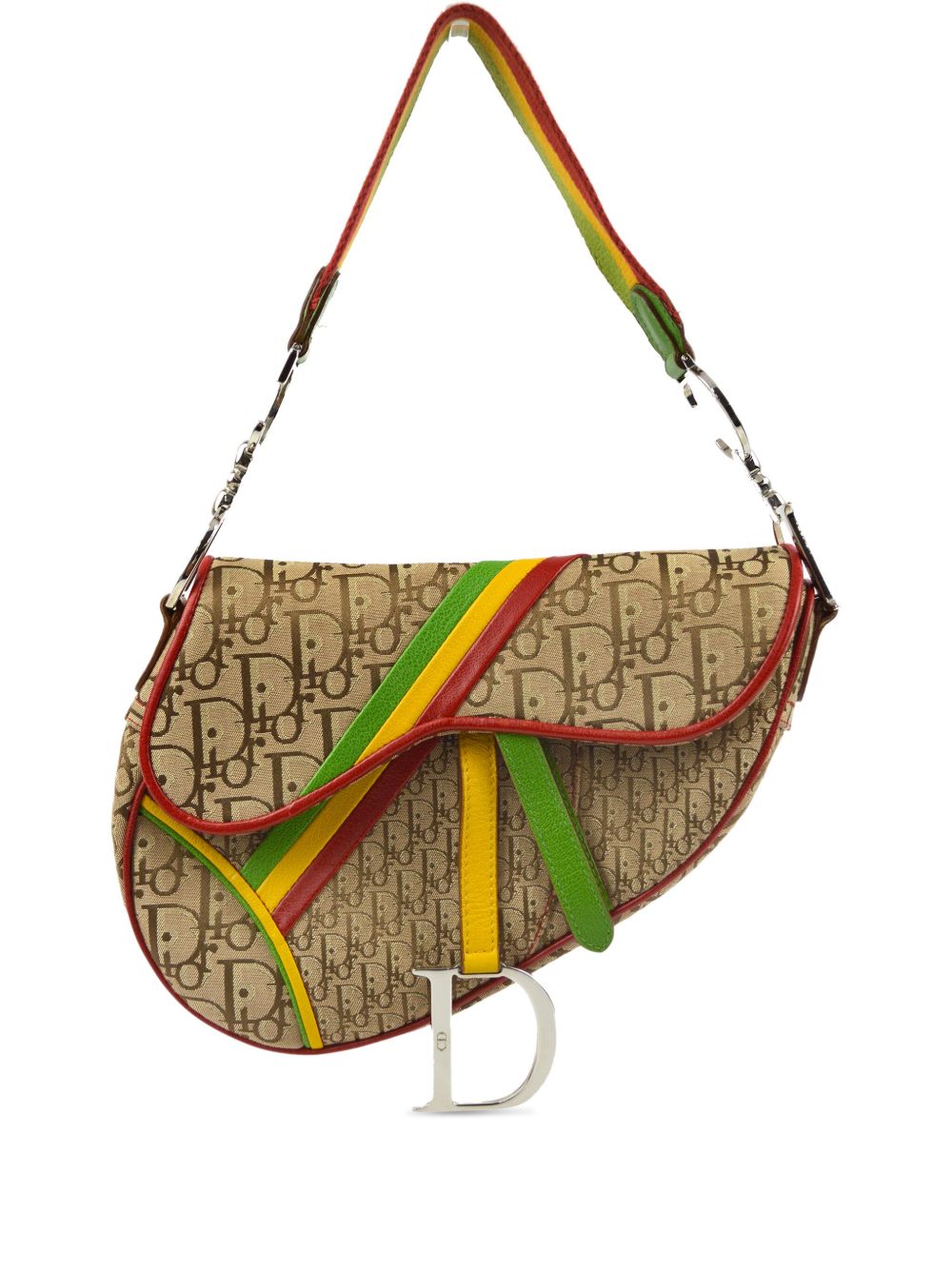 Christian Dior Pre-Owned Rasta Trotter Saddle 单肩包（2004年典藏款） - 中性色