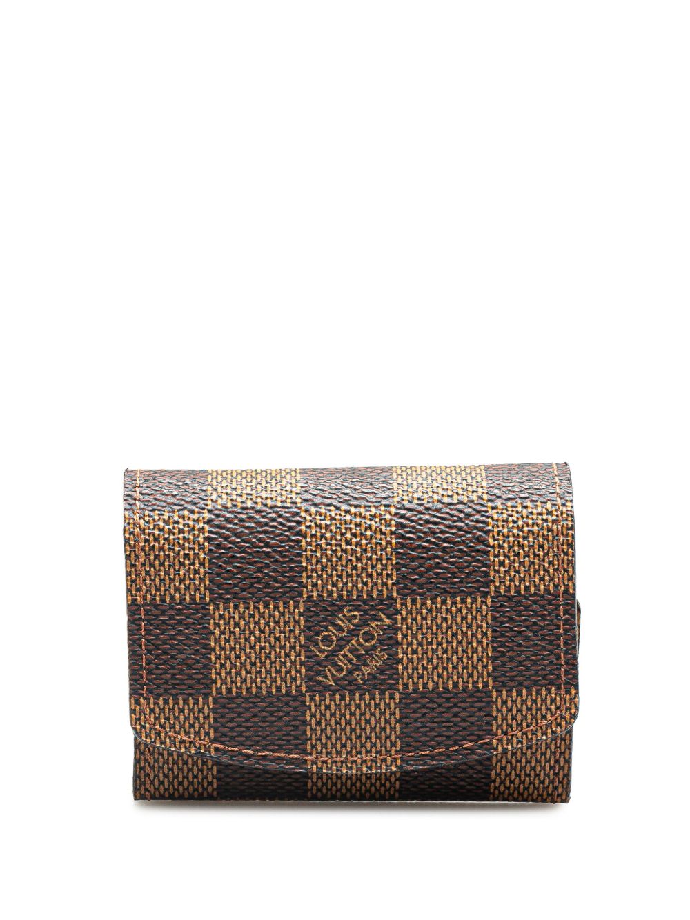 Louis Vuitton Pre-Owned Bouton de Manchette And Damier Ebene Case 银袖扣（2000年代典藏款） - 褐色