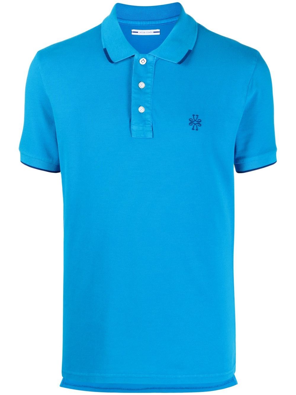 Jacob Cohën logo刺绣polo衫 - 蓝色