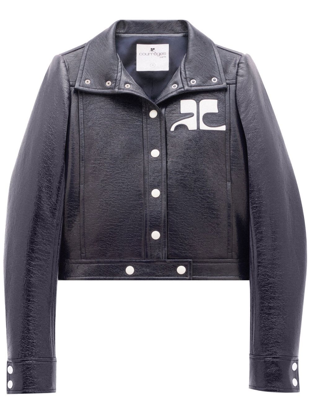 Courrèges Iconique 漆光效果夹克 - 蓝色