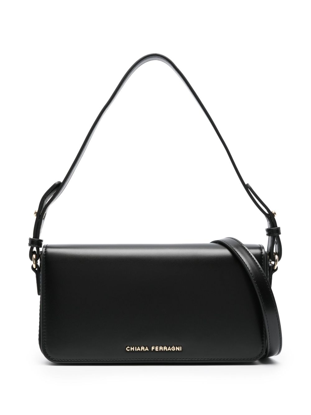 Chiara Ferragni logo人造皮革旅行包 - 黑色