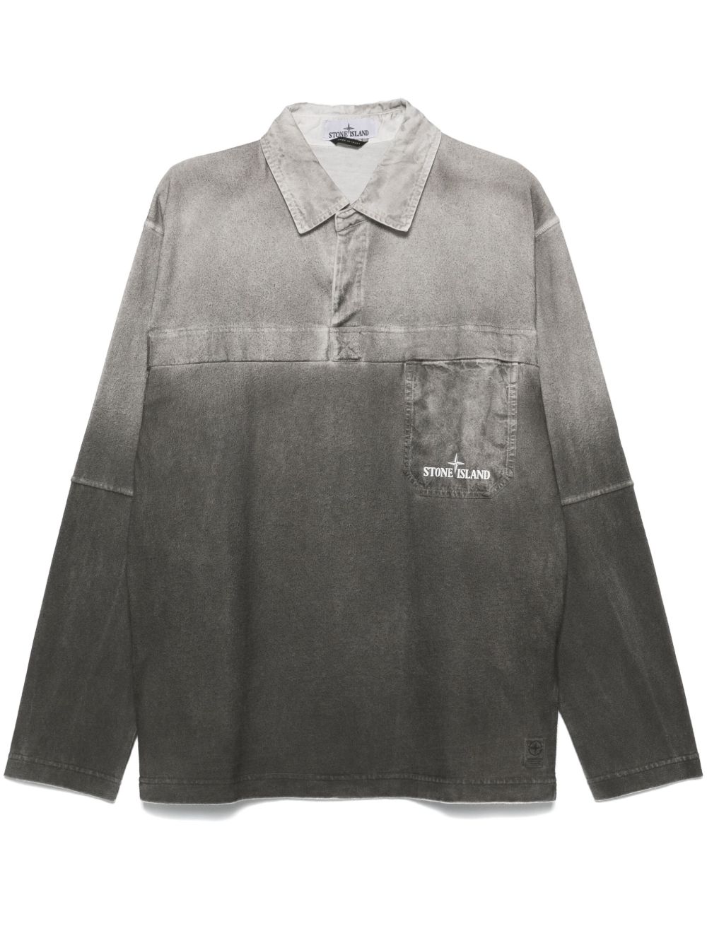 Stone Island 罗盘印花polo衫 - 灰色