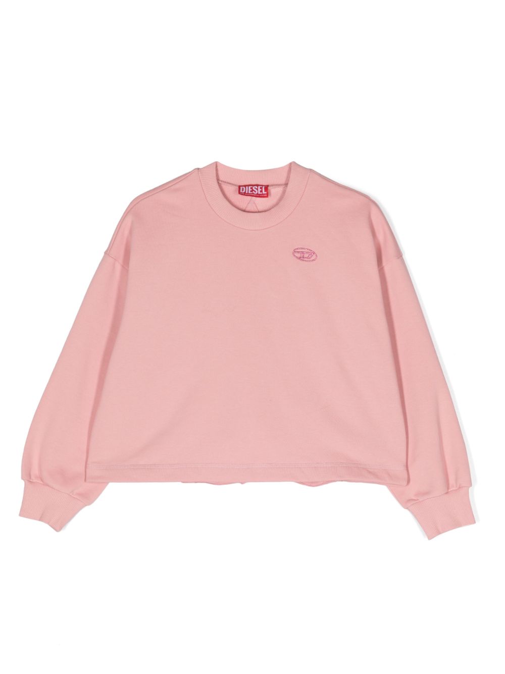 Diesel Kids logo刺绣卫衣 - 粉色
