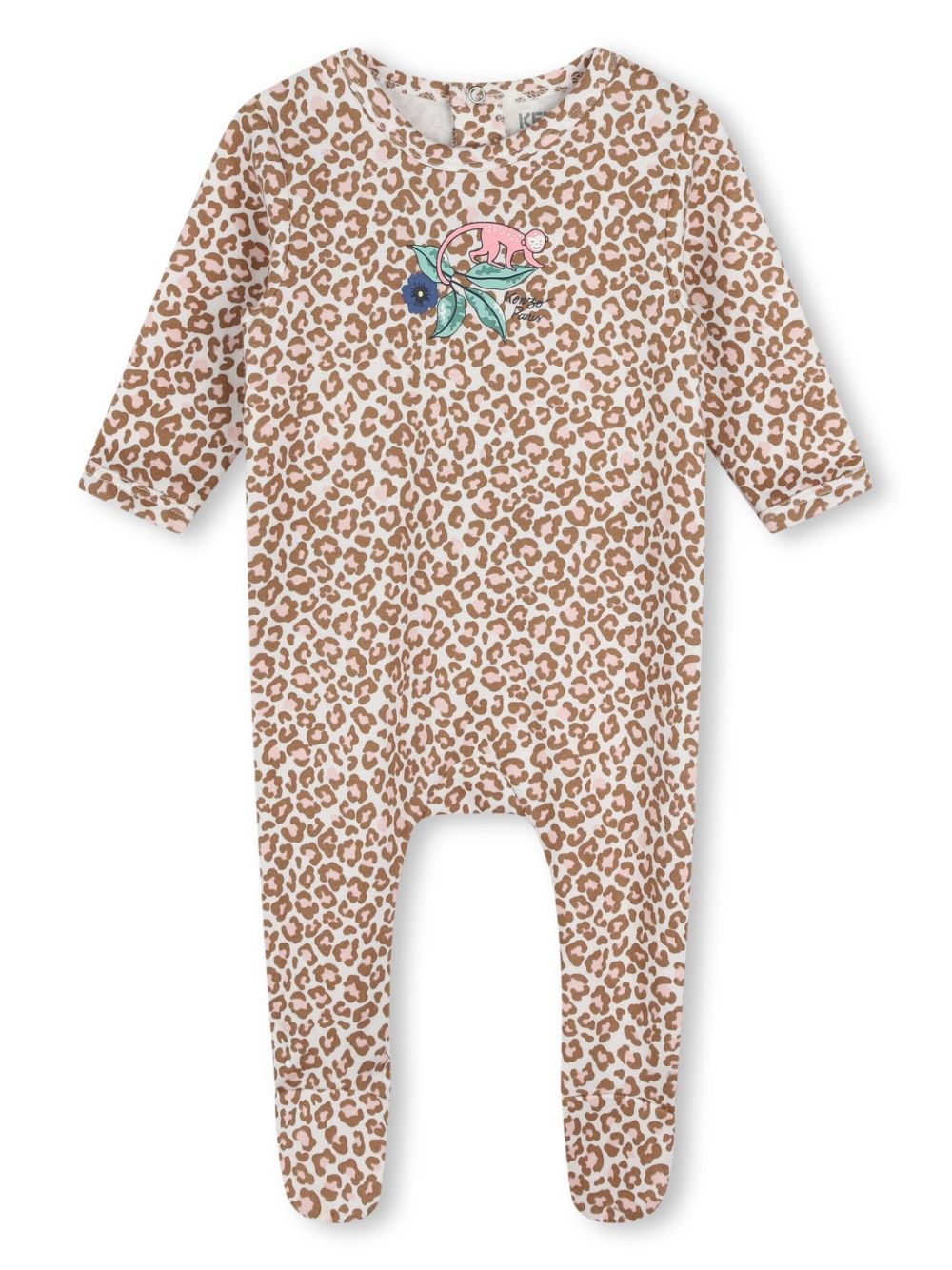 Kenzo Kids 动物印花睡衣 - 褐色