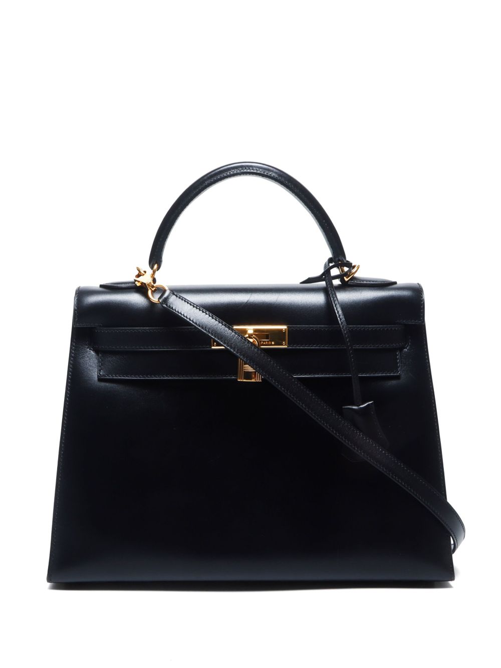 Hermès Pre-Owned Kelly32 两用手提包（2000年代典藏款） - 黑色