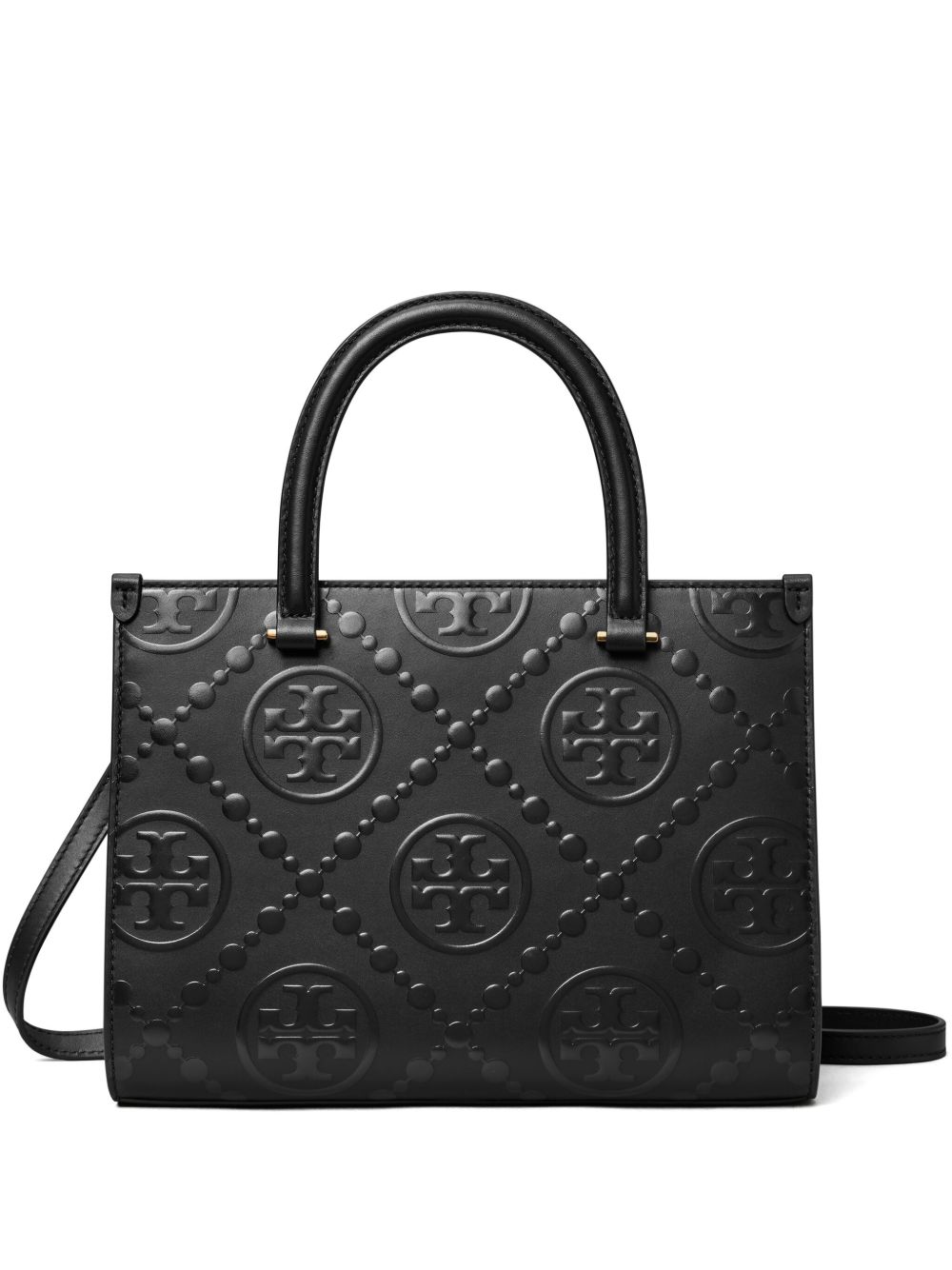Tory Burch T Monogram Square 手提包 - 黑色